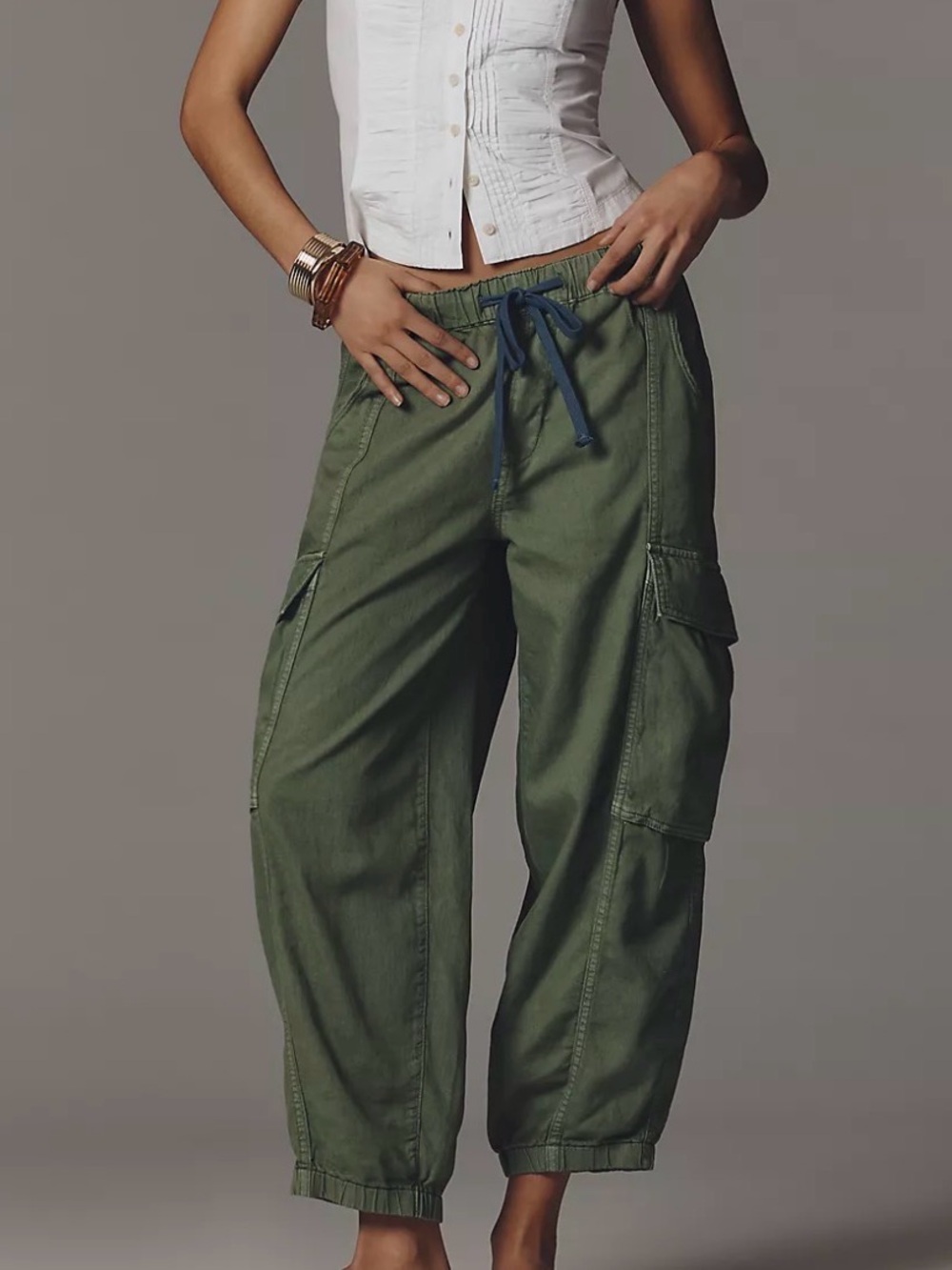 NWT Anthropologie Pilcro Linen Cotton Jogger Pants